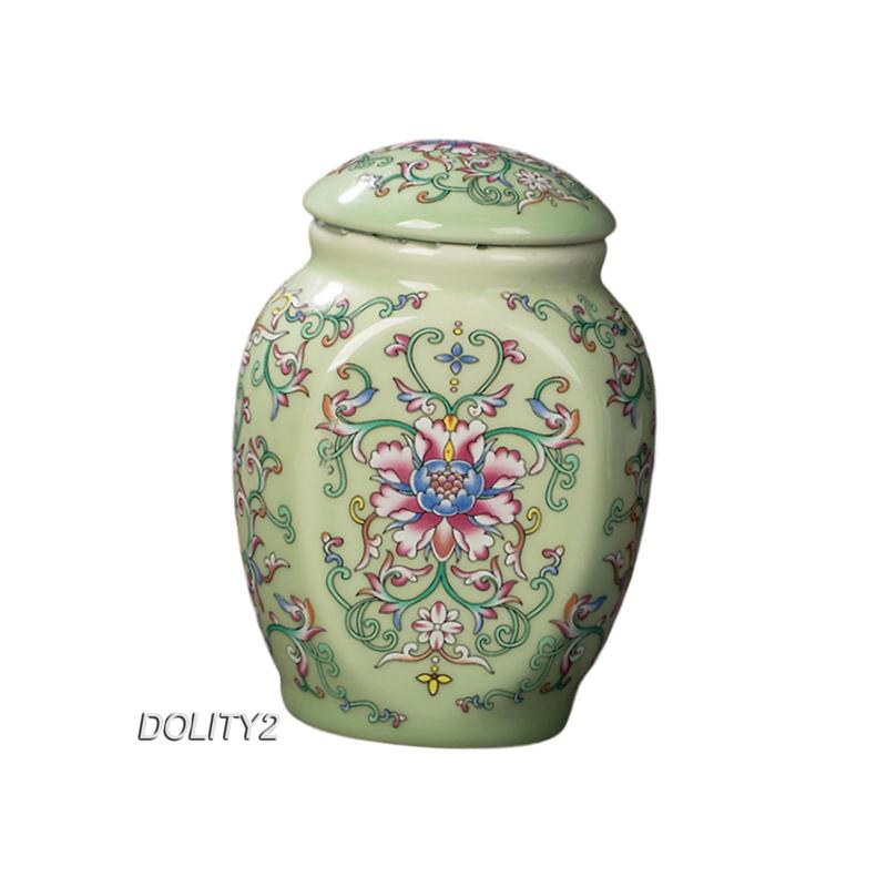 [Dolity2] Lọ Gốm Đựng Trà / Gừng Có Nắp Đậy Sắp Xếp Gọn Gàng Cho Phòng Kh