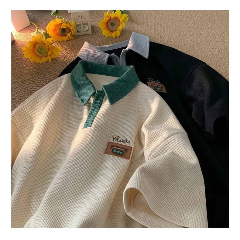 Áo Thun Cotton Ngắn Tay Phong Cách Retro Đường Phố Mỹ Thời Trang Mùa Hè Cho Nam