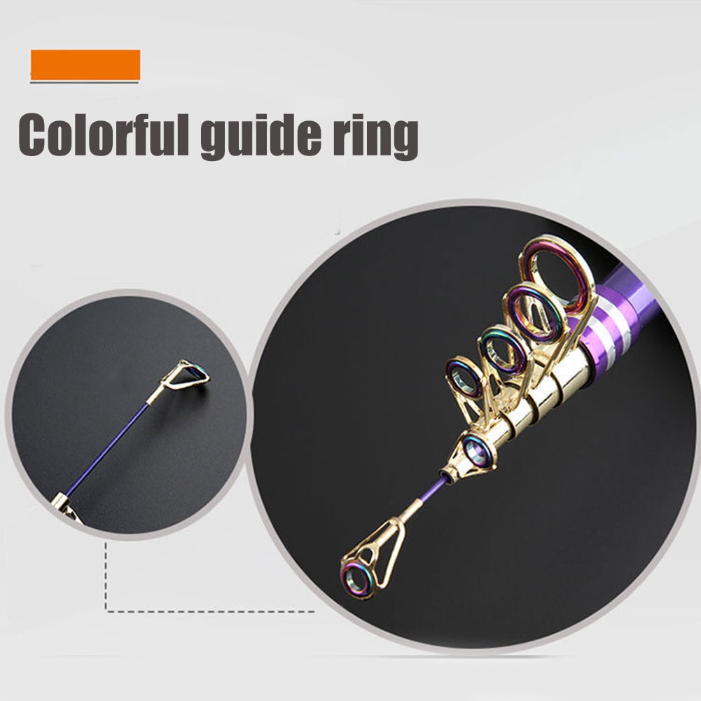 Cần Câu Cá mini Siêu Ngắn Dạng Vòng Hướng Dẫn Mịn Màng Di Động Cho anglers