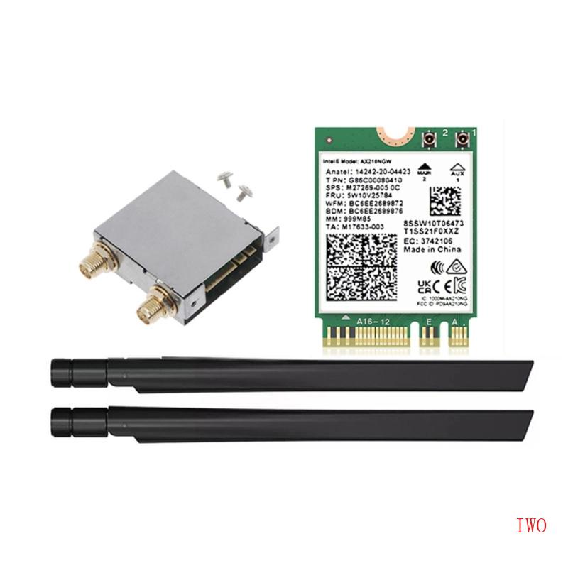 Thẻ Wifi IWO Wifi 6E AX210NGW PCI-E Mini PCI-E Bluetooth 5 # 2 Và Phụ Kiện