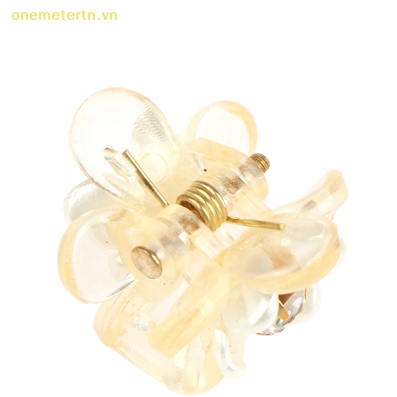 Set 10 Kẹp Tóc Hình Bông Hoa Mini Bằng Resin Dễ Thương