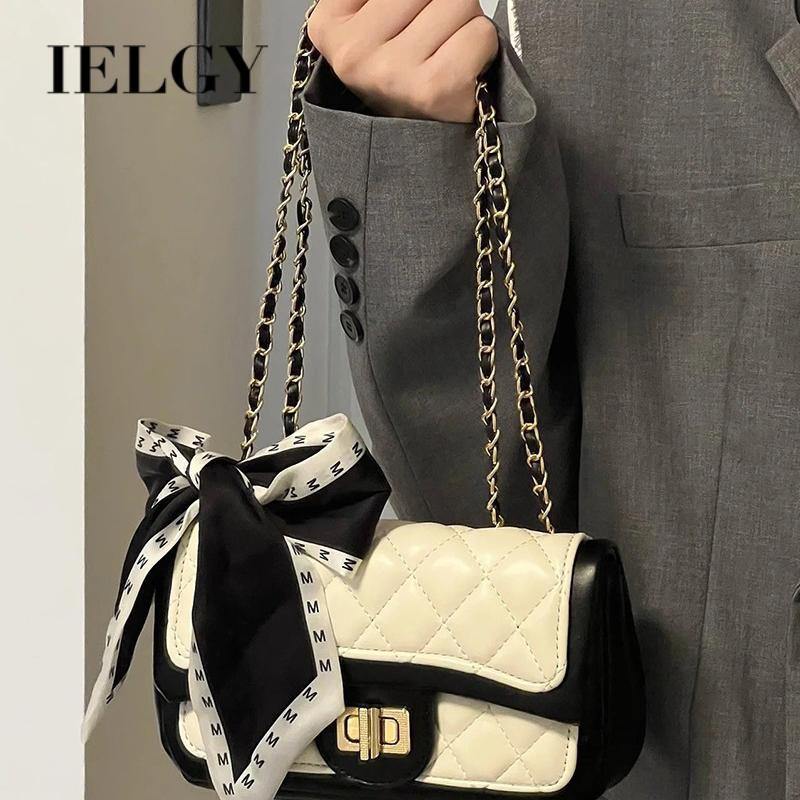 Ielgy Túi Xách Hình Vuông Nhỏ Phối Dây Xích Dễ Phối Đồ Thời Trang Cao Cấp Cho Nữ