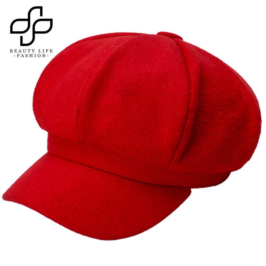 Nón Beret Len Chống Nắng Vành Rộng Kiểu Họa Sĩ Cổ Điển Thời Trang Thu Đông