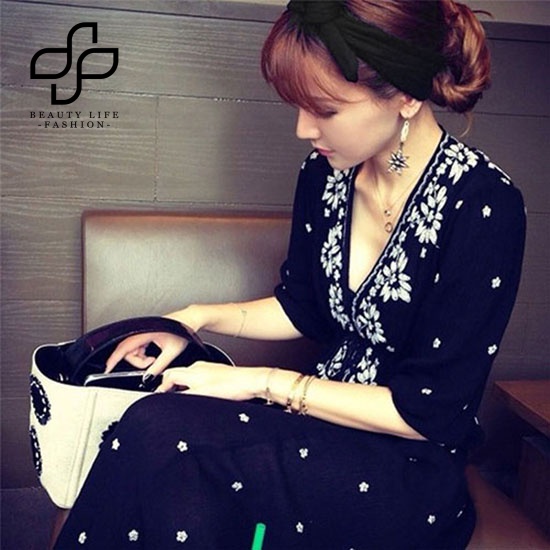 Băng Đô Tai Thỏ Thắt Nơ Thời Trang Cho Nữ