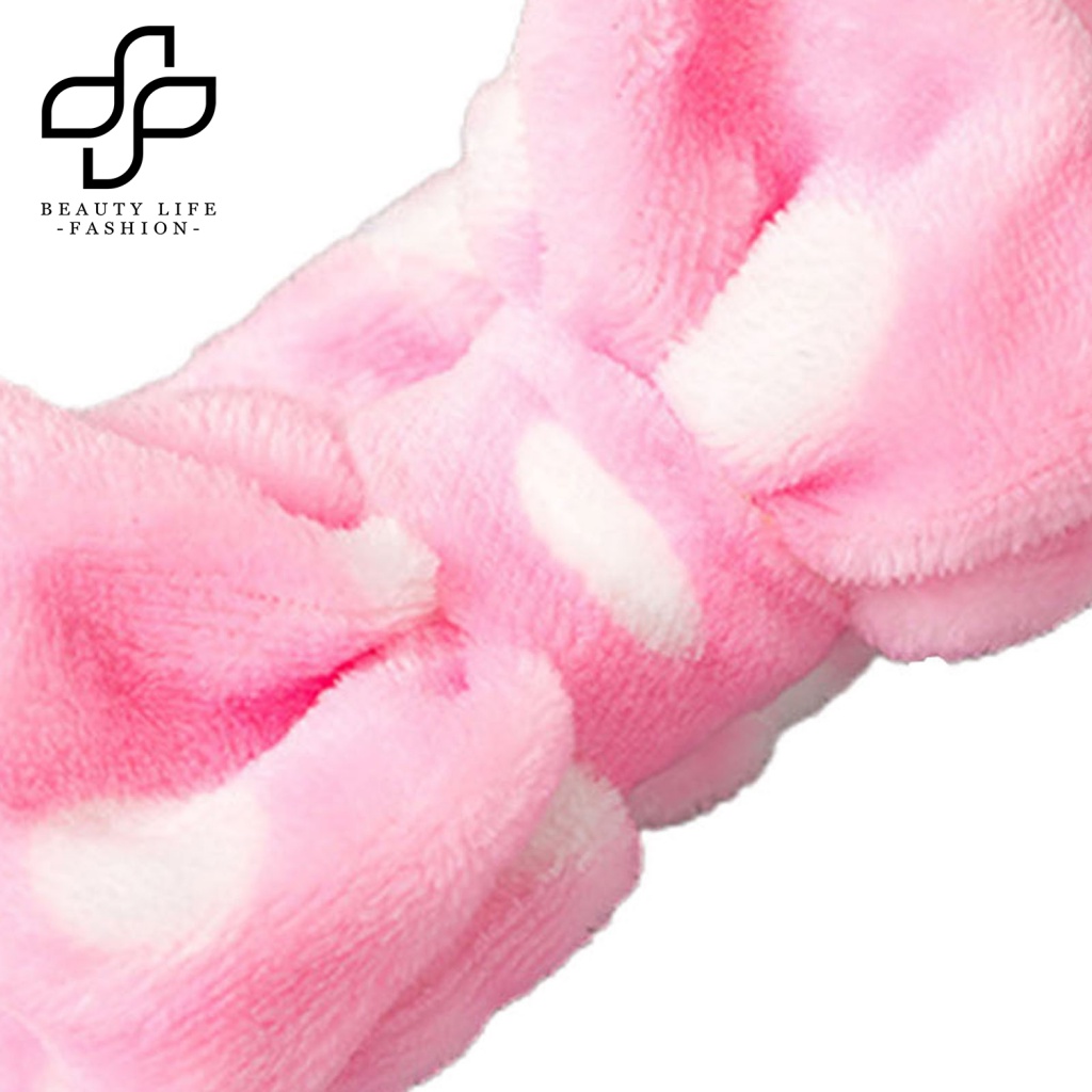 Băng Đô Cài Tóc Co Giãn Dày Dặn Họa Tiết Kẻ Sọc Đính Nơ Xinh Xắn Cho Nữ