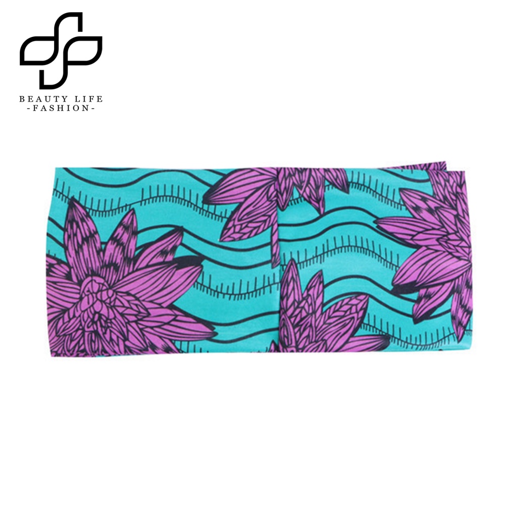 Băng Đô Cài Tóc Bằng Polyester Siêu Mềm Co Giãn In Họa Tiết Nhiều Màu Sắc Phong Cách Châu Phi Dành Cho Nữ