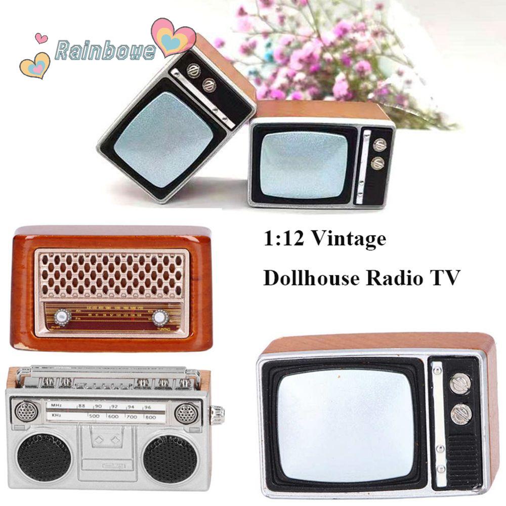 Mô Hình Radio Đồ Chơi Bằng Gỗ Dễ Thương Cho Nhà Búp Bê