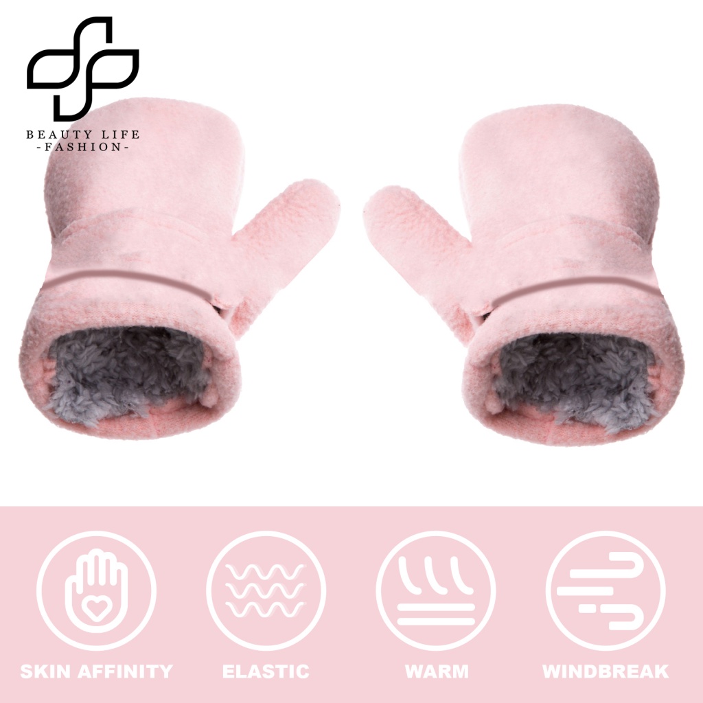 Găng Tay Giữ Ấm Dày Dặn Có Thể Điều Chỉnh Dành Cho Bé