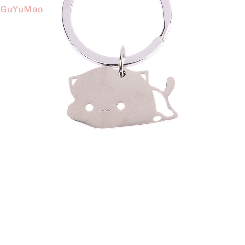 Móc Khóa Inox Hình Mèo Hoạt Hình Dễ Thương Trang Trí Túi Xách PRTA