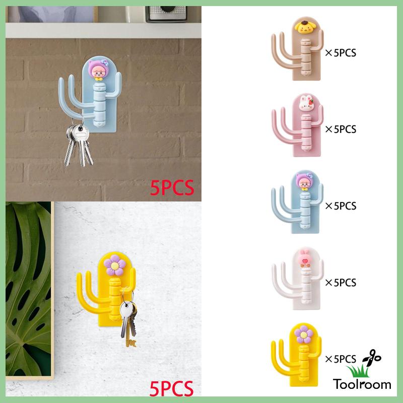 Set 5 Móc Treo Chìa Khóa Dạng Xoay Sáng Tạo Cho Phòng Ngủ