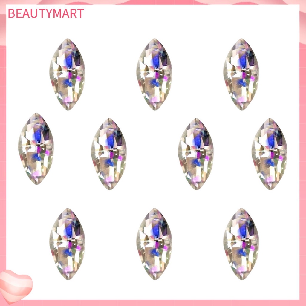 Set 10 Hạt Cườm Đá Hình Giọt Nước Nhiều Màu Dùng Trang Trí Điện Thoại / Móng Tay Nghệ Thuật DIY