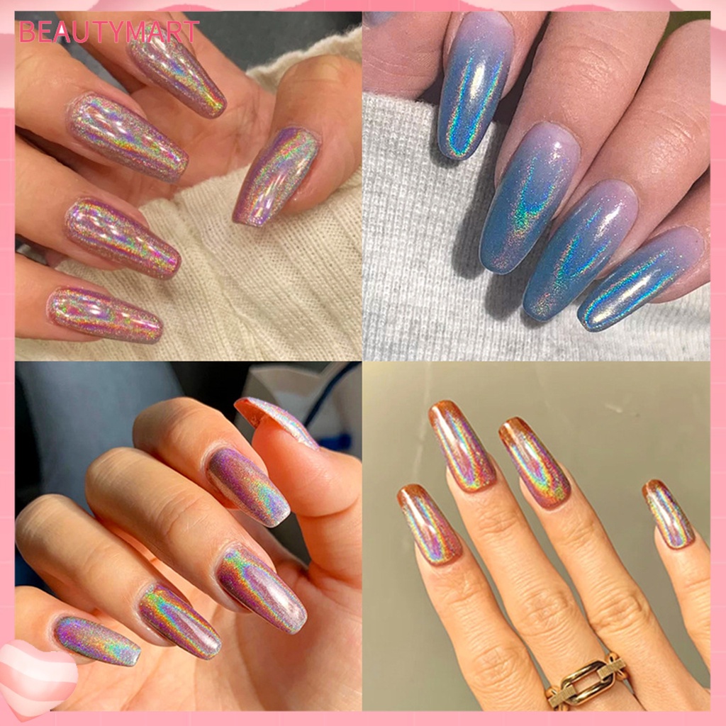 Set 6 Bột Tráng Gương Mạ Điện Dùng Để Trang Trí Móng Nghệ Thuật