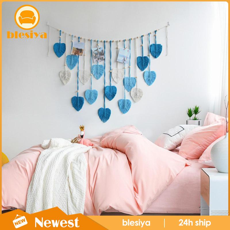 [Blesiya] Macrame Đan Lá Treo Tường Trang Trí Nhà Cửa Hiện Đại