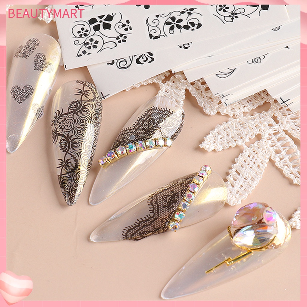 Set 24 Miếng Dán Trang Trí Móng Tay Nhiều Màu Sắc DIY Dành Cho Nữ