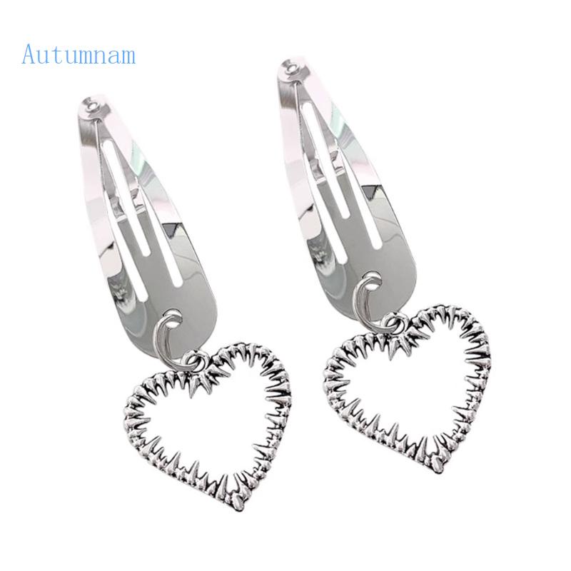 Kẹp Tóc Hình Trái Tim Phong Cách Cổ Điển Thời Trang Y2K 90s