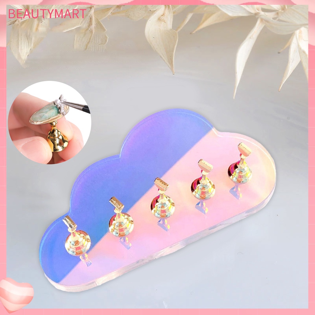 1 Bộ Giá Đỡ Trưng Bày Móng Tay Giả Lấp Lánh Có Thể Tháo Rời