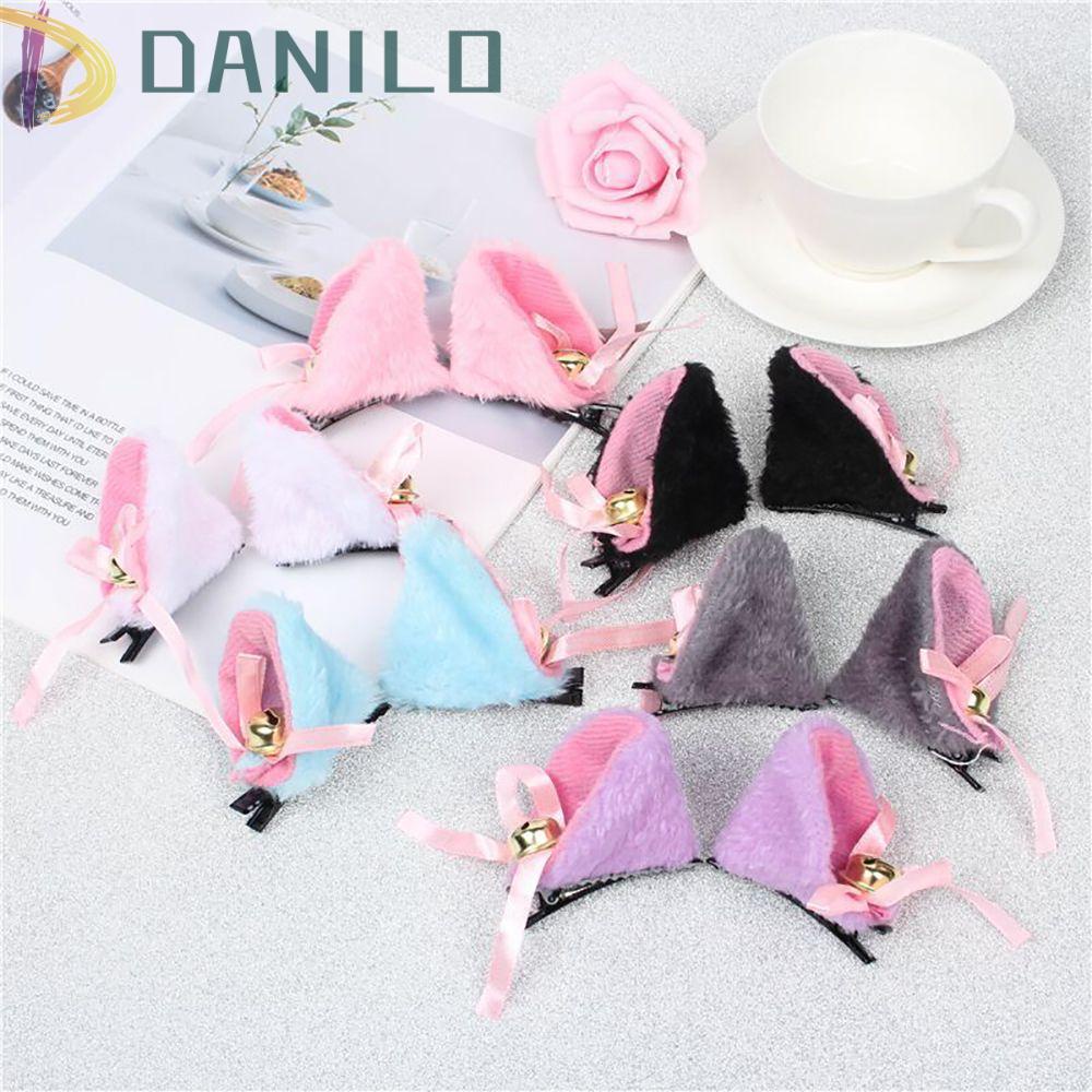 Băng Đô Nơ Tai Mèo Bằng Vải Lông Hóa Trang Lolita Dành Cho Bạn Nữ