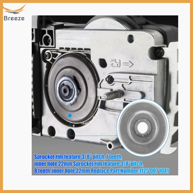 Set 6 Vành Đĩa Ly Hợp 3 / 8 Inch Tương Thích Với Máy Cưa Xích Stihl Ms290 029 Ms390 039 Ms310