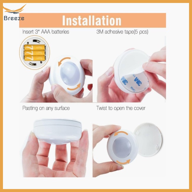 Set 6 Đèn Ngủ Điều Khiển Từ Xa Không Dây 0.6w 4.5v