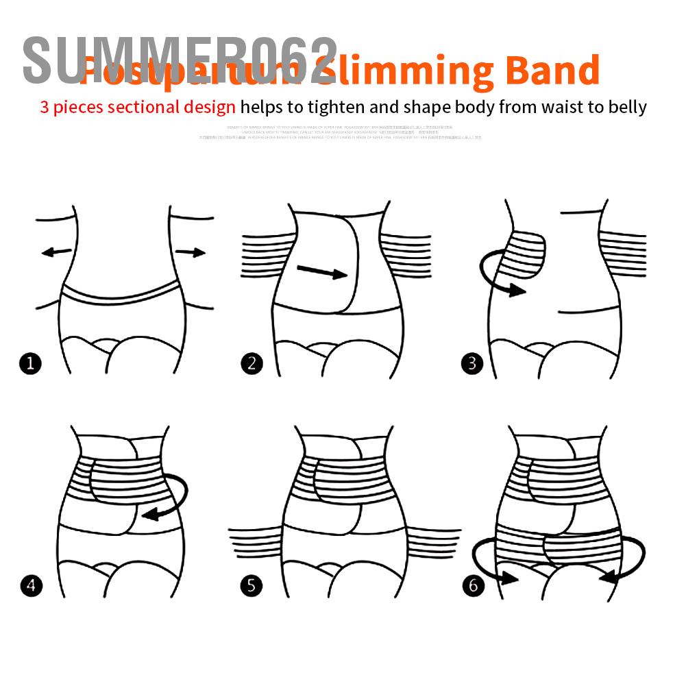Summer062 3 Cái/bộ Băng Sau Sinh Khi Mang Thai Đai Giảm Béo Eo Bụng Phục Hồi Ban Nhạc