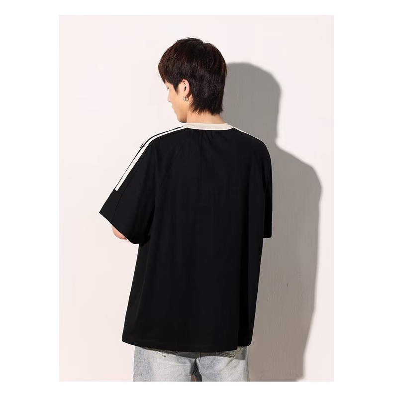 Áo Thun Tay Ngắn Họa Tiết Sọc Ngang Thời Trang Dành Cho Nam