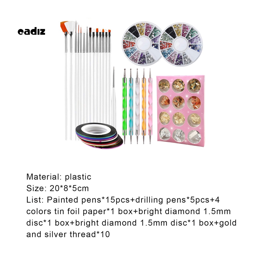 1 Bộ Dụng Cụ Đánh Bóng Móng Tay Bằng Nhựa Tinh Tế