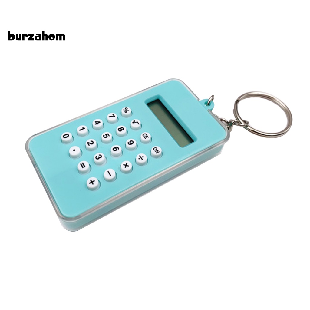 Máy Tính Điện Tử Kỹ Thuật Số Kèm Móc Khóa Thiết Kế Nhỏ Gọn Bằng ABS Dễ Mang Theo Cho Trẻ Em