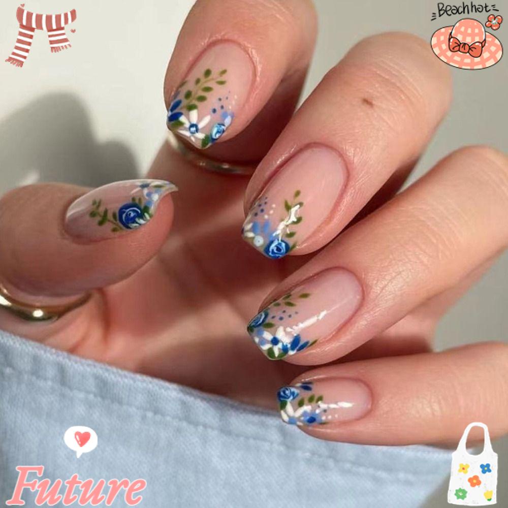 Set 24 Móng Tay Giả Dạng Nhấn DIY