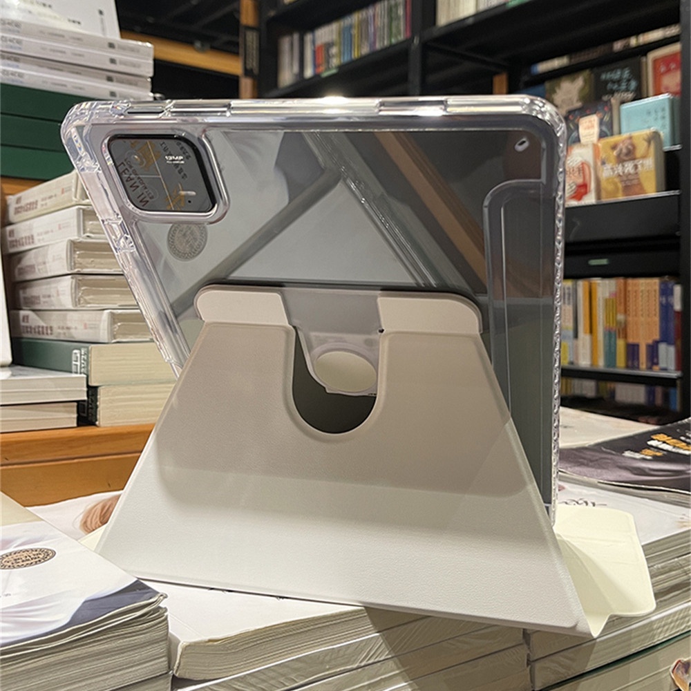 Ốp Máy Tính Bảng Cứng Kèm Ngăn Đựng Bút Chì Xoay 360 Độ Cho Ipad 7 8 9 10 Pro 11 10.5 A1701 A1709 Air 1 2 3 4 5