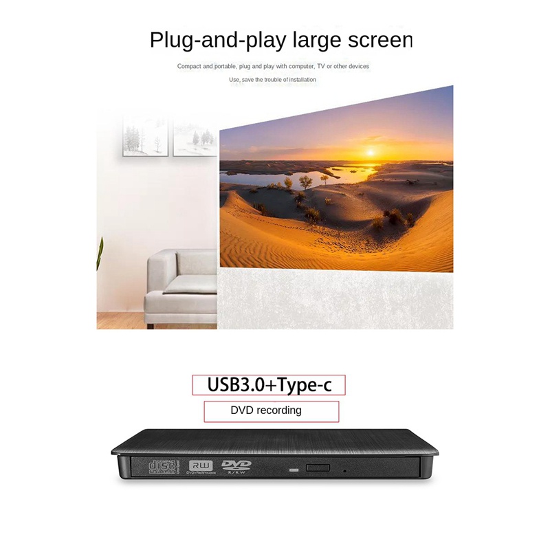 1 Ổ Đĩa Ngoài usb 3.0 dvd-rw Cho Máy Tính laptop