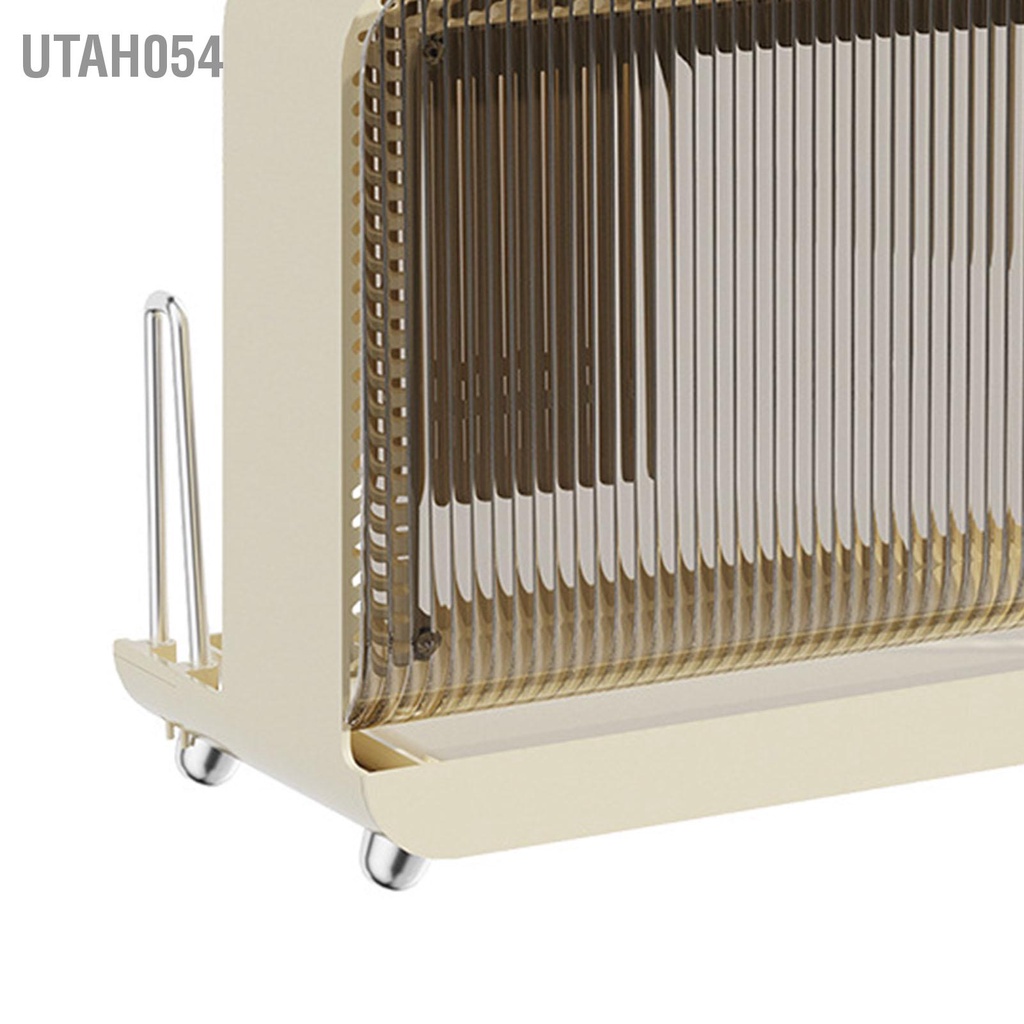 Utah054 Thớt Dao Người Tổ Chức Đa Năng Khối Giá Đỡ Có Khay Thoát Nước Cho Mặt Bàn Bếp Trắng