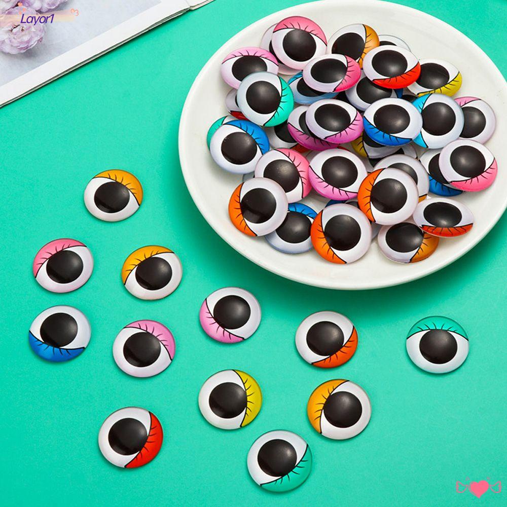 Set 1 50 Mắt Thủy Tinh 6 / 10 / 16 / 20 / 25mm Làm Búp Bê Thủ Công