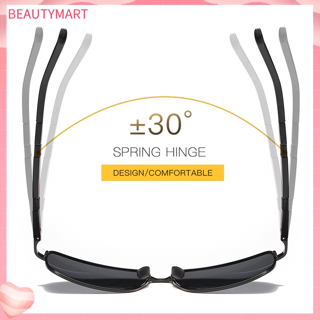 Kính Chống Tia UV Phân Cực Gọng Vuông Bằng Kim Loại Dành Cho Nam Lái Xe