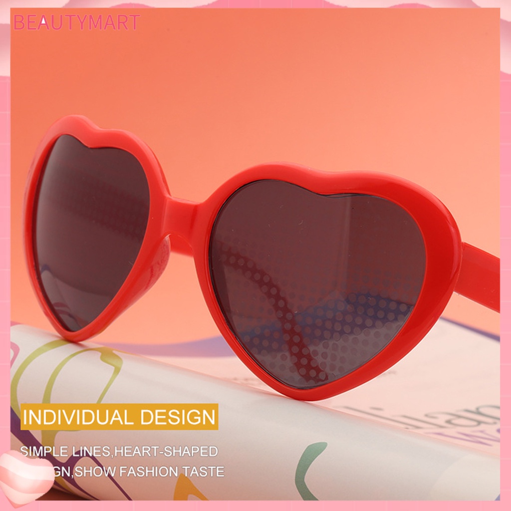 Kính Mát Hình Trái Tim Phản Quang Phong Cách Vintage Thời Trang Cho Nữ
