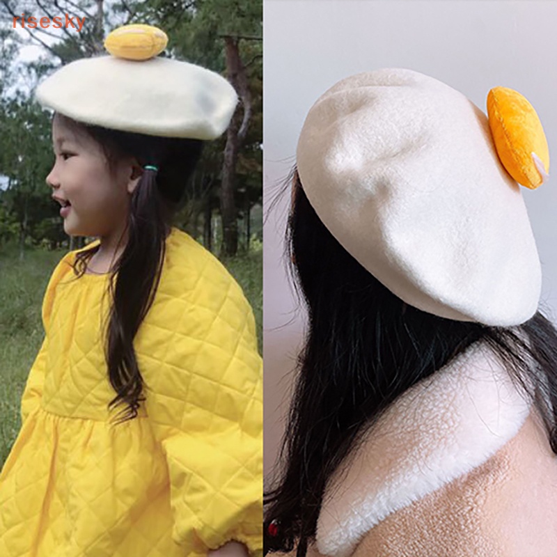 Mũ Nồi Bằng Vải Nỉ Thủ Công Hình Lòng Đỏ Trứng Dễ Thương Sáng Tạo Cho Mẹ Và Bé