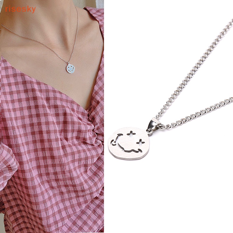 Vòng cổ Mặt Hình Mặt Cười Phong Cách Punk Hip Hop Goth Mới