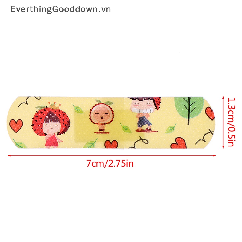 Everthinggooddown 120 Miếng Dán Thạch Cao Hoạt Hình Thoáng Khí Chống Thấm Nước Thoáng Khí Cho Trẻ Em vn