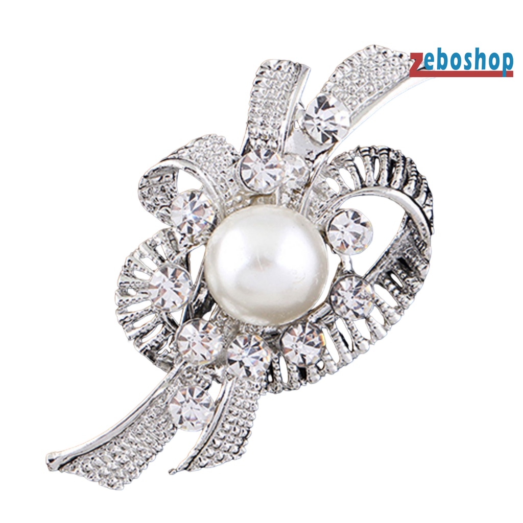 Ghim Cài Áo Hình Hoa Đính Ngọc Trai Nhân Tạo Thời Trang Mới