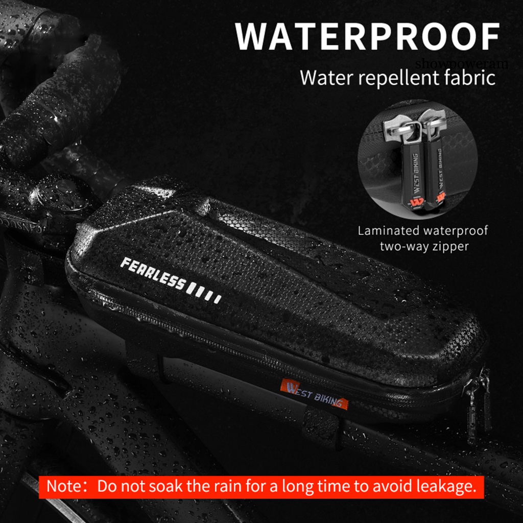 Túi Vỏ Cứng EVA Chống Thấm Nước Dung Tích Lớn 1.5L Gắn Khung Xe Đạp