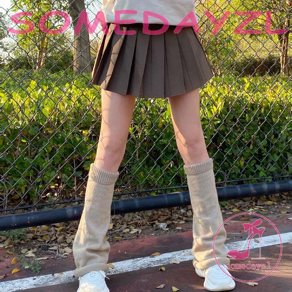 Vớ Ống Rộng Màu Trơn Giữ Ấm Chân Hóa Trang Lolita Nhật Bản