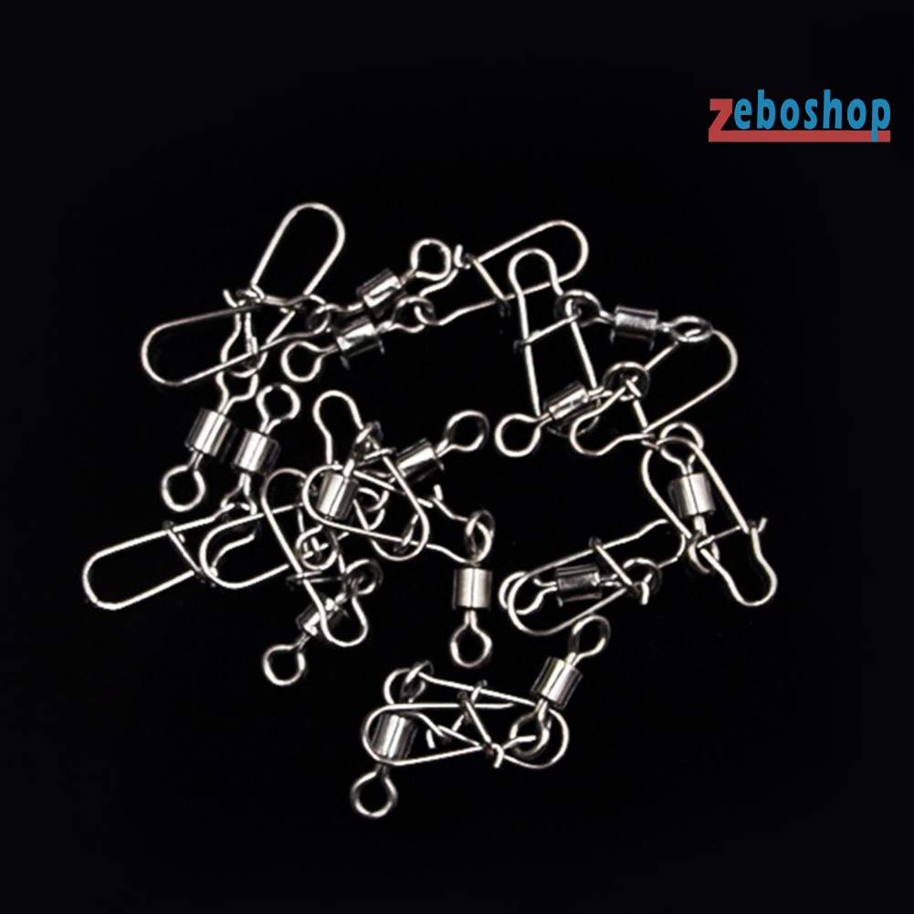 Zeboshop 50 Móc Nối Câu Cá Bằng Thép Không Gỉ