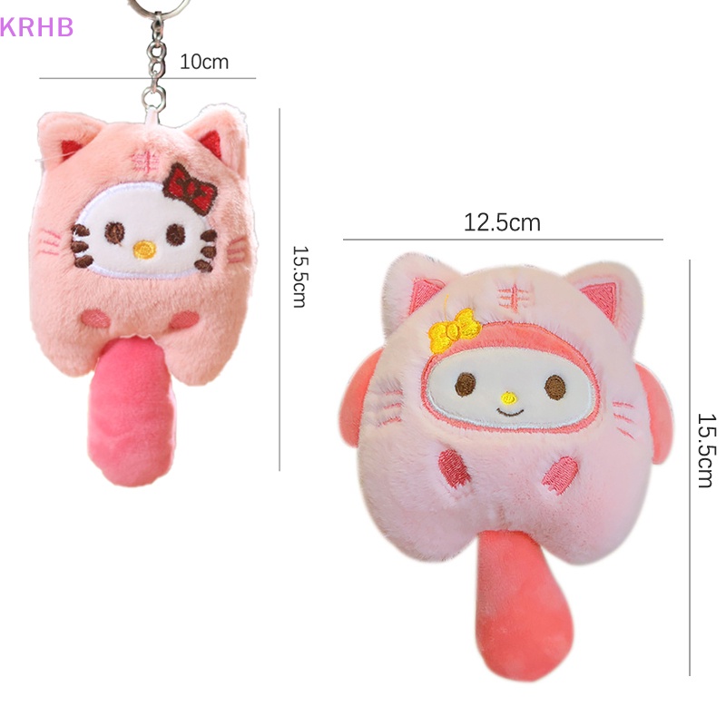 Móc Chìa Khóa Hình Thú Nhồi Bông Kuromi Cinnamoroll Mềm Mại Dễ Thương Mới