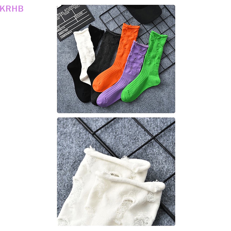 Vớ Dệt Kim Rách Thời Trang Harajuku Đường Phố Mới Cho Nữ