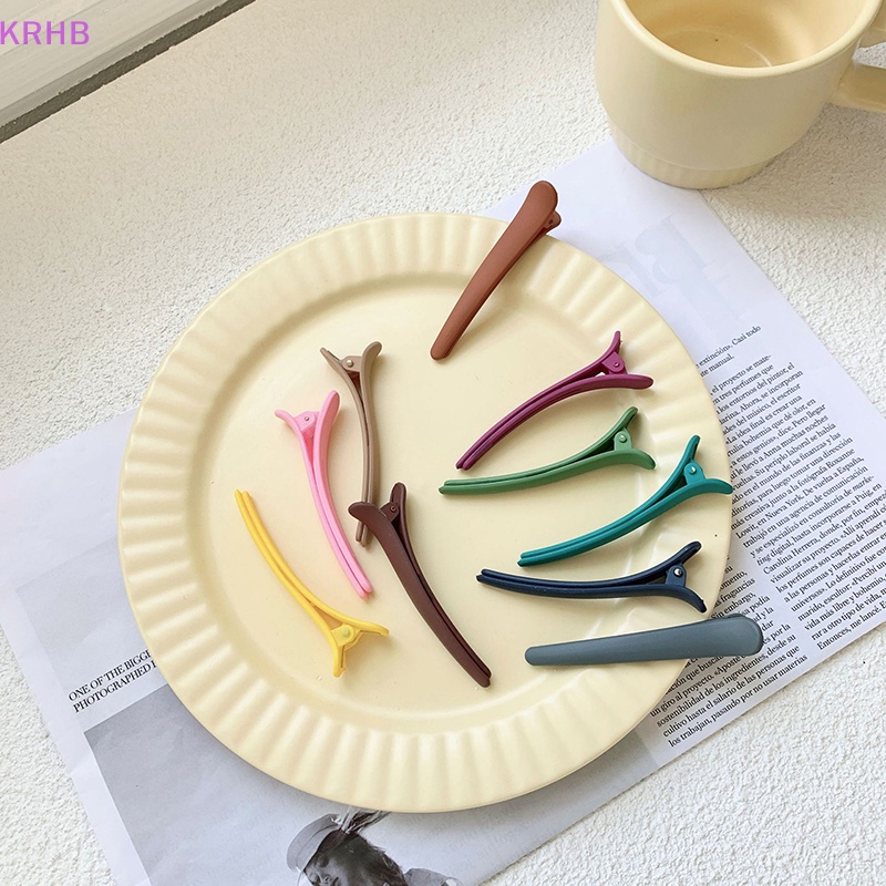Set 10 Kẹp Mỏ Vịt Bằng Nhựa Màu Kẹo Chuyên Dụng Tạo Kiểu Tóc DIY Mới