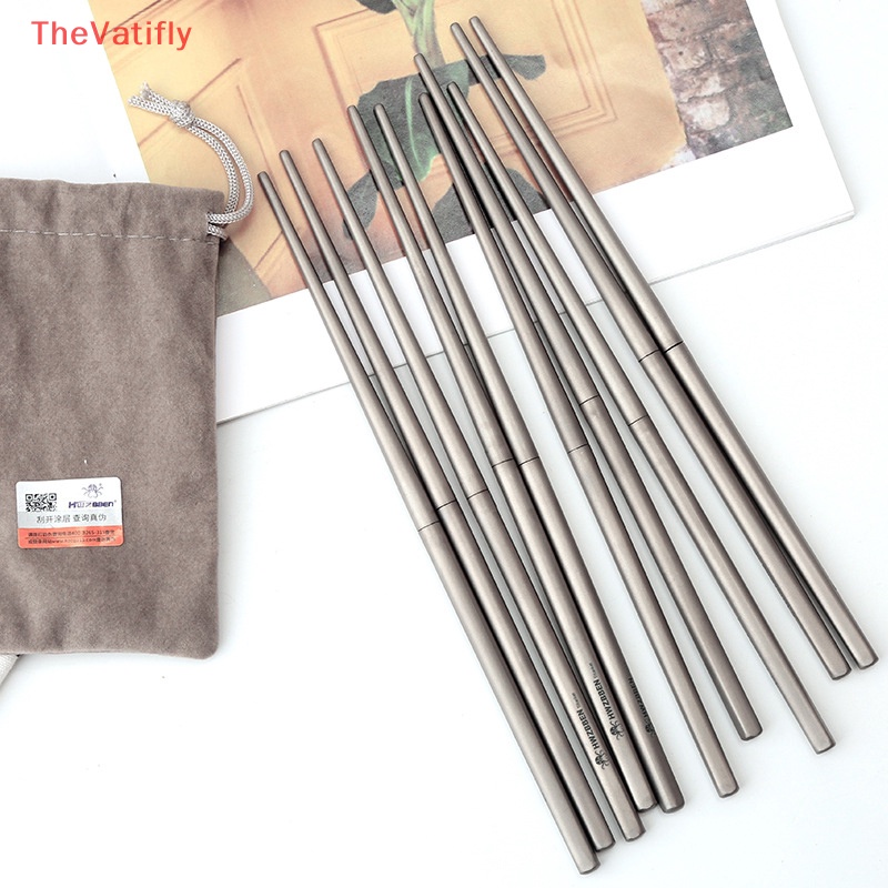 [Thevalifly] Dụng Cụ Ăn Uống Bằng Titan Gấp Được Di Động Cho Nhà Bếp Cắm Trại Ngoài Trời