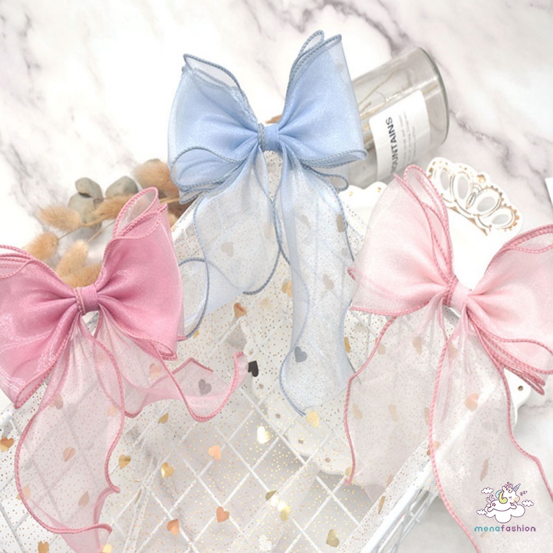 Kẹp Tóc Hình Nơ Xinh Xắn Phong Cách Công Chúa Cho Bé Gái