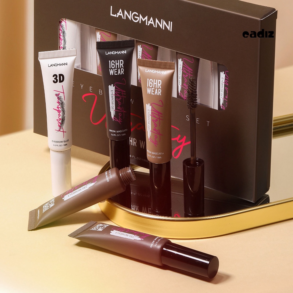 Bộ 5 Gel Nhuộm Lông Mày 1.2g Chống Nước Lâu Trôi Mau Khô Không Lem Chống Mồ Hôi Giúp Làm Dày Lông Mi Dành Cho Bạn Nữ