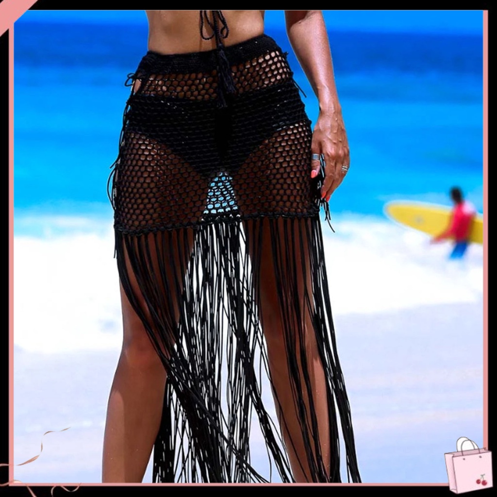 {Soltweter} Khăn Quấn Đi Biển Thiết Kế Đan Móc Thoáng Khí Quyến Rũ Cho Hoạt Động Ngoài Trời