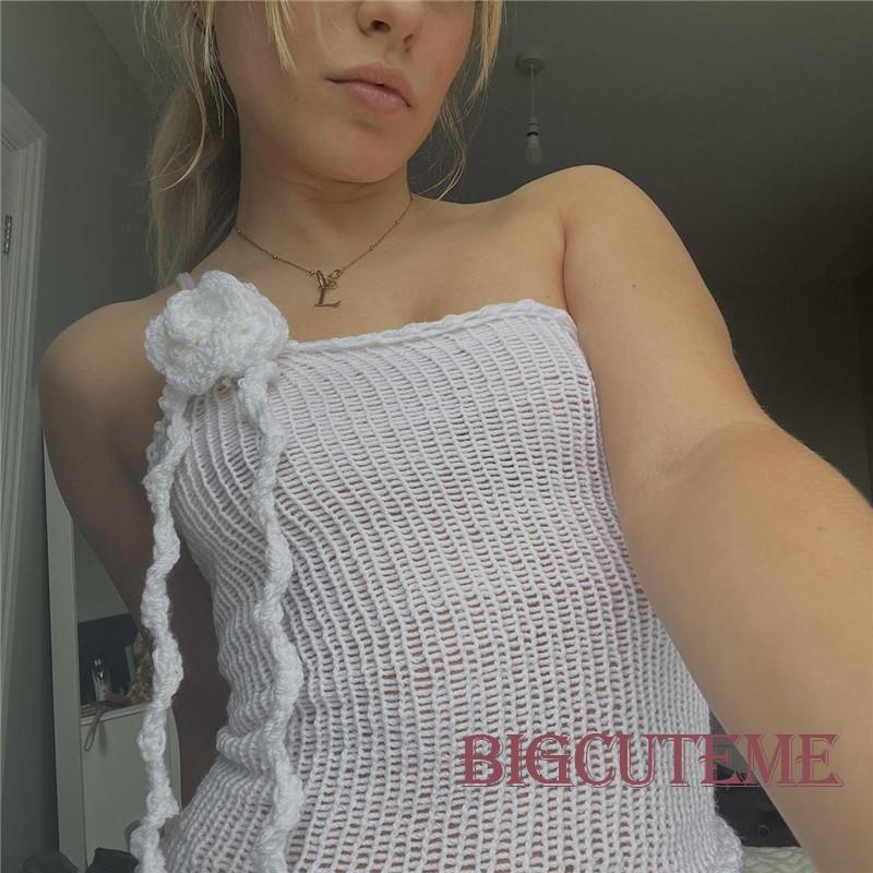 Áo Dệt Kim Sát Nách In Hoa Thời Trang Mùa Hè Cho Nữ