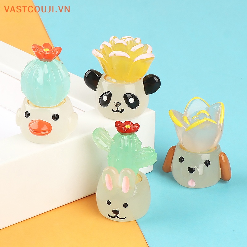 1 Tượng VASTJI Phát Quang Mini Hình Hoạt Hình Trang Trí Xe Hơi